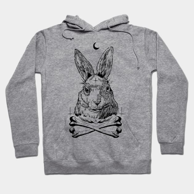 Dark Rabbit 2 Hoodie by LadyMorgan